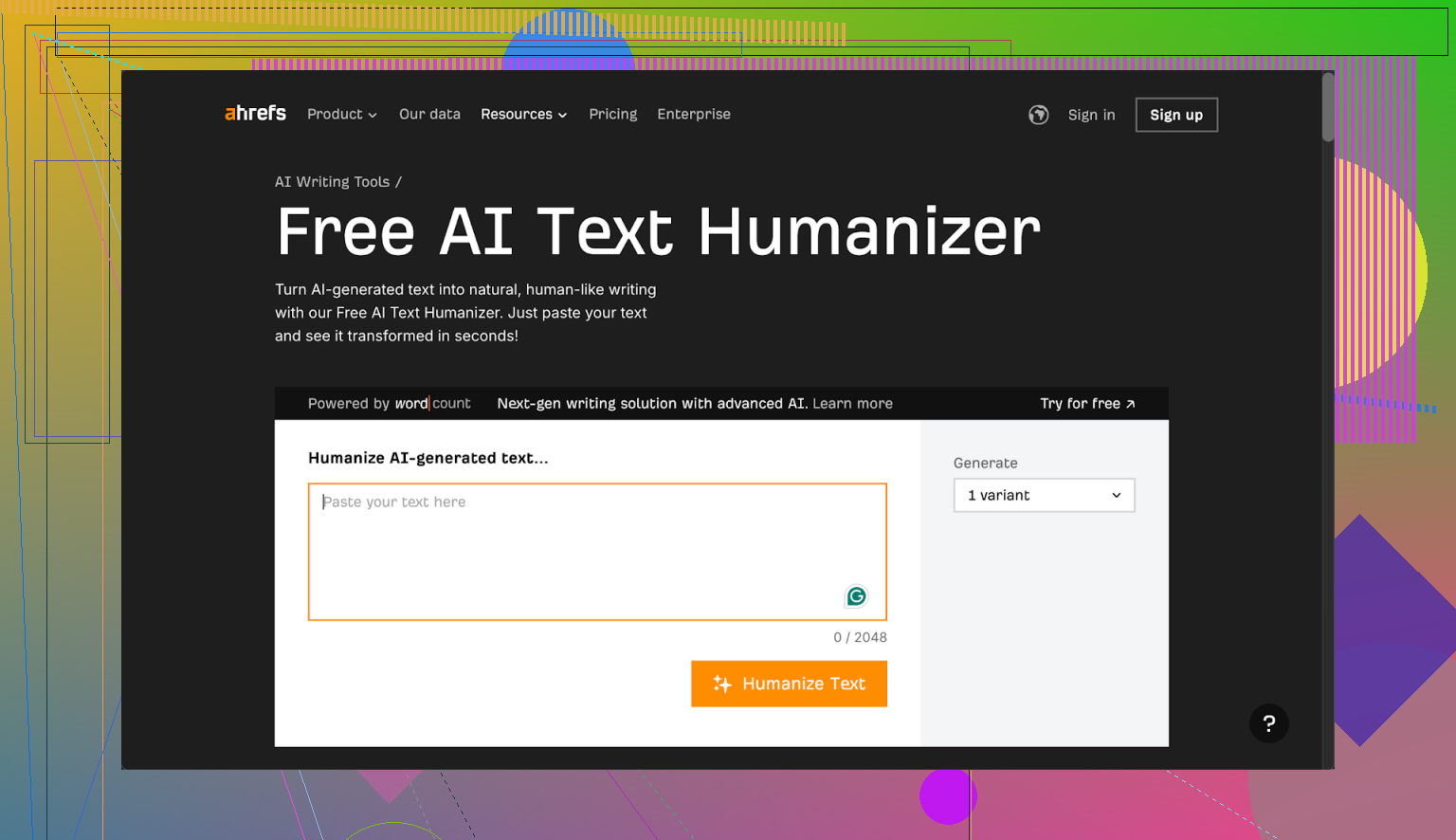 Ahrefs AI Humanizer