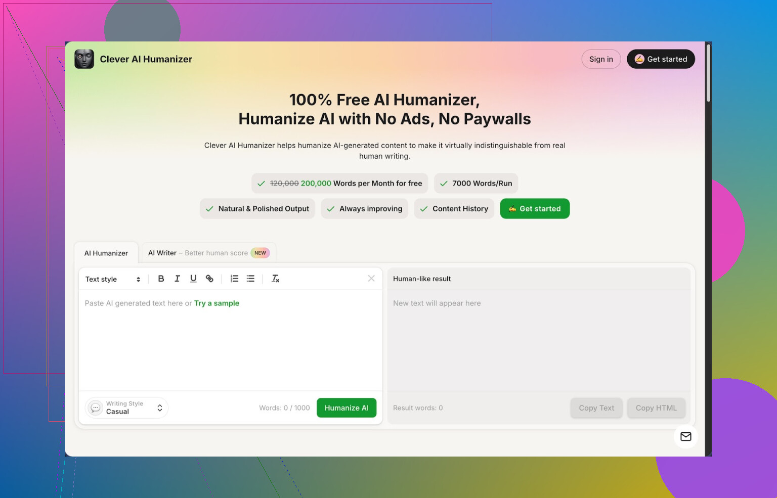 Reseña de Clever AI Humanizer