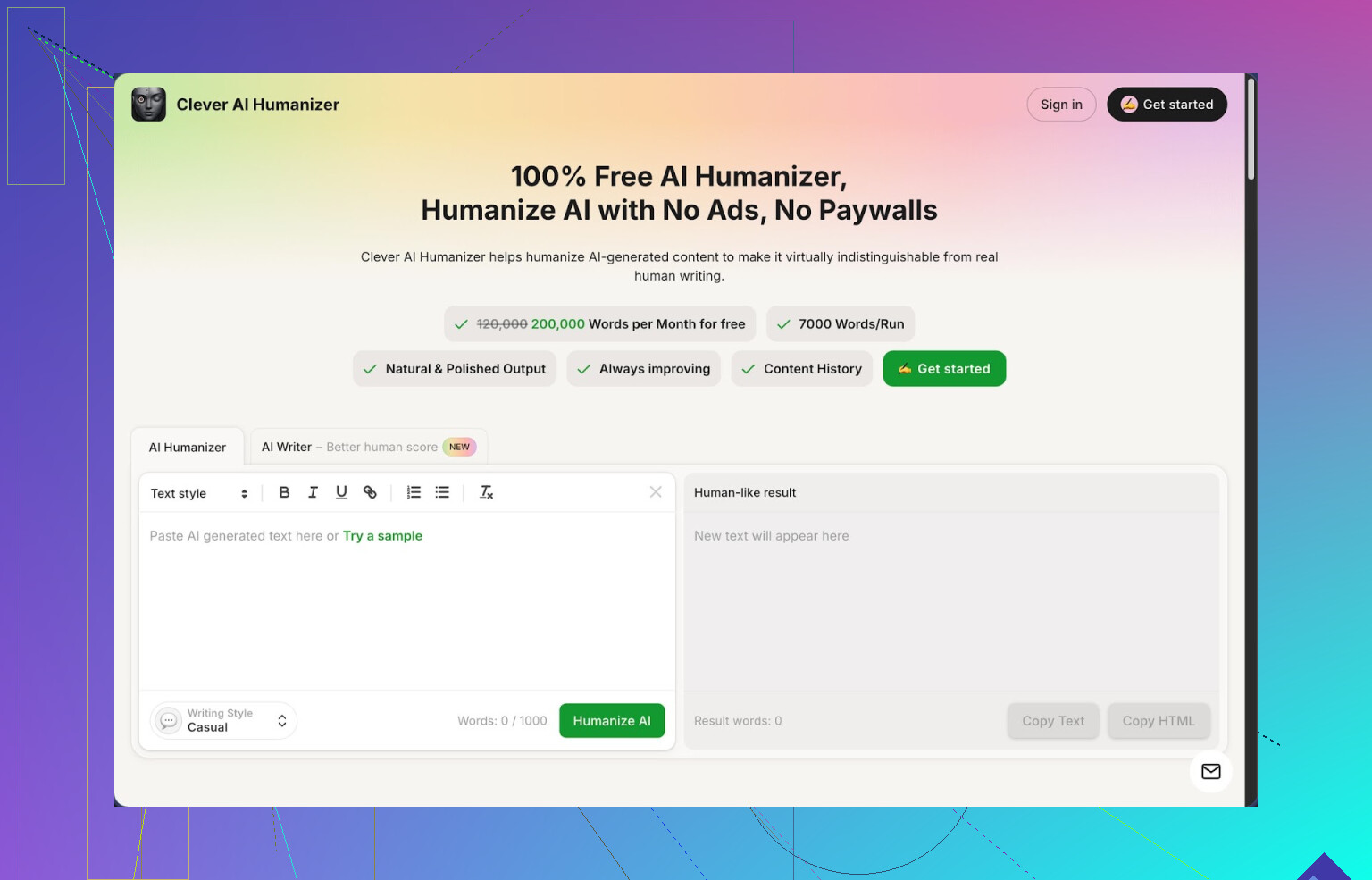 1. Avis sur Clever AI Humanizer
